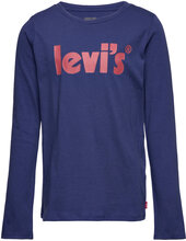 Lvg L/S Poster Logo Top T-shirts Long-sleeved T-shirts Blå Levi's*Betinget Tilbud