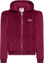 Levi's® Velour Zipped Hoodie Tops Sweatshirts & Hoodies Hoodies Red Levi's