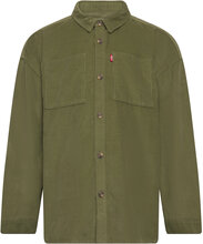 Levi's® Corduroy Button Up Shirt Tops Shirts Long-sleeved Shirts Khaki Green Levi's