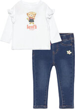 Levi's® Ruffle Tee And Jeans Set Sets Sets With Long-sleeved T-shirt White Levi's