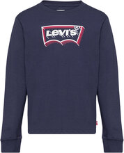 Levi's® Glow Effect Batwing Long Sleeve Tee Tops T-shirts Long-sleeved T-Skjorte Blue Levi's