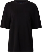 Ally Organic Cotton/Modal Tee T-shirts & Tops Short-sleeved Svart Lexington Clothing*Betinget Tilbud