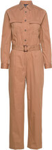 Britt Organic Cotton Cargo Jumpsuit Bottoms Jumpsuits Brown Lexington Clothing