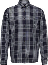 Peter Lt Flannel Checked Shirt Tops Shirts Casual Black Lexington Clothing
