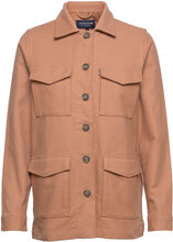 Raven Organic Cotton Flannel Overshirt Tops Overshirts Brown Lexington Clothing
