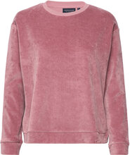 Martha Organic Cotton Velour Sweatshirt Sweat-shirt Genser Rosa Lexington Clothing*Betinget Tilbud