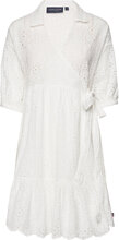 Claudia Broderie Anglaise Wrap Dress Dresses Summer Dresses Hvit Lexington Clothing*Betinget Tilbud
