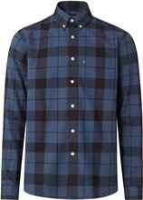 Casual Check Flannel B.d Shirt Skjorte Uformell Blå Lexington Clothing*Betinget Tilbud