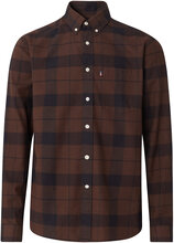 Casual Check Flannel B.d Shirt Skjorte Uformell Brun Lexington Clothing*Betinget Tilbud