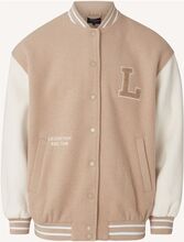 Lana Wool Blend Varsity Jacket Bomberjakke Beige Lexington Clothing