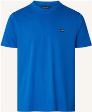 Max Classic Organic Cotton Tee Tops T-Kortærmet Skjorte Blue Lexington Clothing