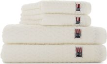 Cotton/Lyocell Structured Terry Towel Home Textiles Bathroom Textiles Towels White Lexington Home