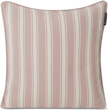 All Over Striped Organic Cotton Twill Pillow Cover Home Textiles Cushions & Blankets Cushion Covers Pink Lexington Home