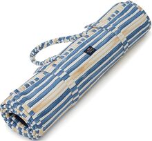 Blue/Oat Striped Cotton Canvas Beach Mat Home Textiles Sun Mattresses Multi/patterned Lexington Home
