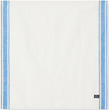 Linen Cotton Napkin With Side Stripes Home Textiles Kitchen Textiles Napkins Cloth Napkins Hvit Lexington Home*Betinget Tilbud