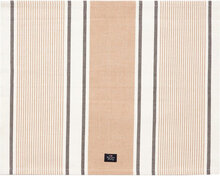 Striped Organic Cotton Rib Placemat Home Textiles Kitchen Textiles Placemats Beige Lexington Home
