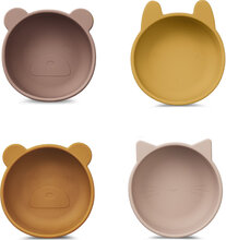 Iggy Silic Bowls 4-Pack Home Meal Time Plates & Bowls Bowls Pink Liewood