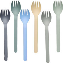 Selena Fork 6-Pack Home Meal Time Cutlery Multi/mønstret Liewood*Betinget Tilbud