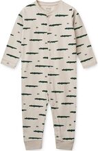 Birk Printed Pyjamas Jumpsuit Pyjamas Sie Jumpsuit Multi/mønstret Liewood*Betinget Tilbud