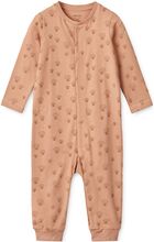 Birk Printed Pyjamas Jumpsuit Pyjamas Sie Jumpsuit Korall Liewood*Betinget Tilbud