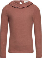 Nmfthora Ls Slim Top Lil Tops T-shirts Long-sleeved T-Skjorte Brown Lil'Atelier