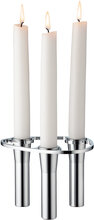 Lind Curve Candle Holder Base Chrome Home Decoration Candlesticks & Tealight Holders Candlesticks Sølv LIND DNA*Betinget Tilbud