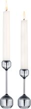 Silhouette 120+145 Candle Holder 2-Pack Home Decoration Candlesticks & Lanterns Candlesticks Silver LIND DNA