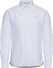 Striped Oxford Shirt L/S Skjorte Uformell Blå Lindbergh*Betinget Tilbud