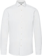 Plain Fine Twill Shirt, Wf Ls Skjorte Business Hvit Lindbergh*Betinget Tilbud