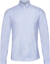 Oxford Shirt L/S Tops Shirts Business Blue Lindbergh