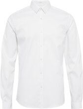 Plain Twill Stretch Shirt L/S Tops Shirts Business White Lindbergh