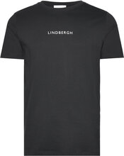 Lindbergh Print Tee S/S Tops T-shirts Short-sleeved Navy Lindbergh