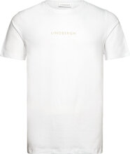 Lindbergh Print Tee S/S Tops T-shirts Short-sleeved White Lindbergh