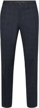 Checked Stretch Pants - Combi Pants Bottoms Trousers Formal Navy Lindbergh Black