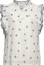 Blouse With Frills Tops Blouses & Tunics White Lindex