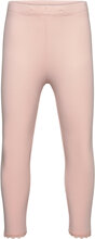 Capri Leggings With Lace Bottoms Leggings Pink Lindex