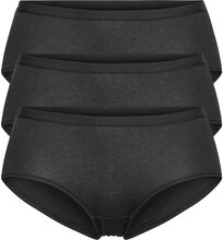 Brief 3 Pack Carin Regular Truse Brief Truse Svart Lindex*Betinget Tilbud