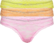 Brief Dana Thong 3 Pack Stringtruse Undertøy Rosa Lindex*Betinget Tilbud