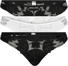Brief 3 P Brazilian Tanga Flo Lingerie Panties Brazilian Panties Black Lindex