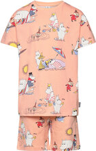 Top Ss Shorts Moomin Summer Sets Sets With Short-sleeved T-shirt Multi/mønstret Lindex*Betinget Tilbud
