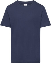 T Shirt Regular Solid Tops T-Kortærmet Skjorte Blue Lindex