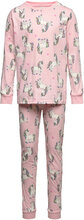Pajama Aop Unicorn Animal Ao Pyjamas Set Pink Lindex