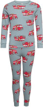 Pajama Aop Cars Dino Aop Pyjamas Set Multi/patterned Lindex
