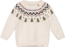 Sweater Knitted Christmas Tops Knitwear Pullovers Beige Lindex