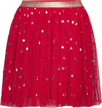Skirt Mesh Foil Ao Dresses & Skirts Skirts Short Skirts Red Lindex