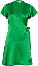 Miranda Wrap Around Dress Kort Kjole Green Lollys Laundry