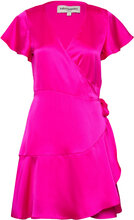 Miranda Wrap Around Dress Kort Kjole Pink Lollys Laundry