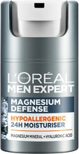 L'oréal Men Expert Magnesium Defence Hypoallergenic 24H Moisturizer 50Ml Fugtighedscreme Ansigtscreme Hudpleje Nude L'Oréal Paris