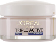 L'oréal Paris Triple Active Night Cream 50 Ml Beauty Women Skin Care Face Moisturizers Night Cream Nude L'Oréal Paris