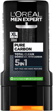 L'oréal Men Expert Pure Carbon Total Clean Shower Gel 300Ml Beauty MEN Skin Care Body Shower Gel Nude L'Oréal Paris*Betinget Tilbud